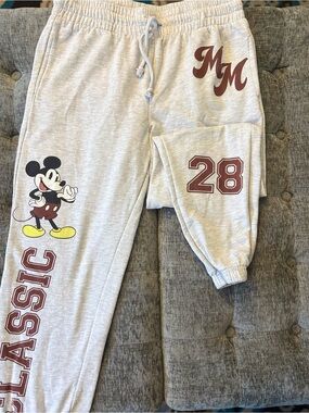 Disney Light Gray Mickey Mouse Lounge Sweatpants